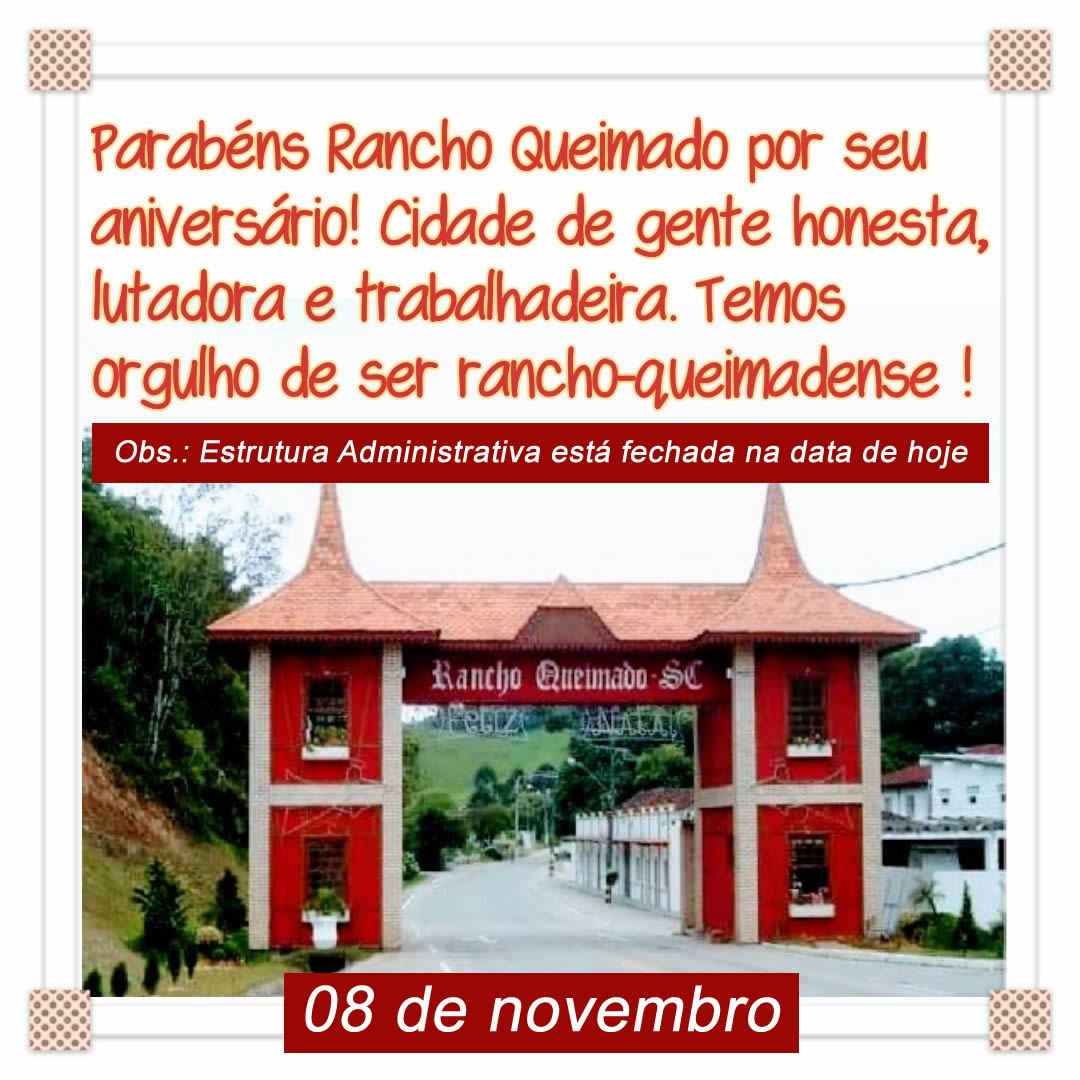 Parabéns Rancho Queimado
