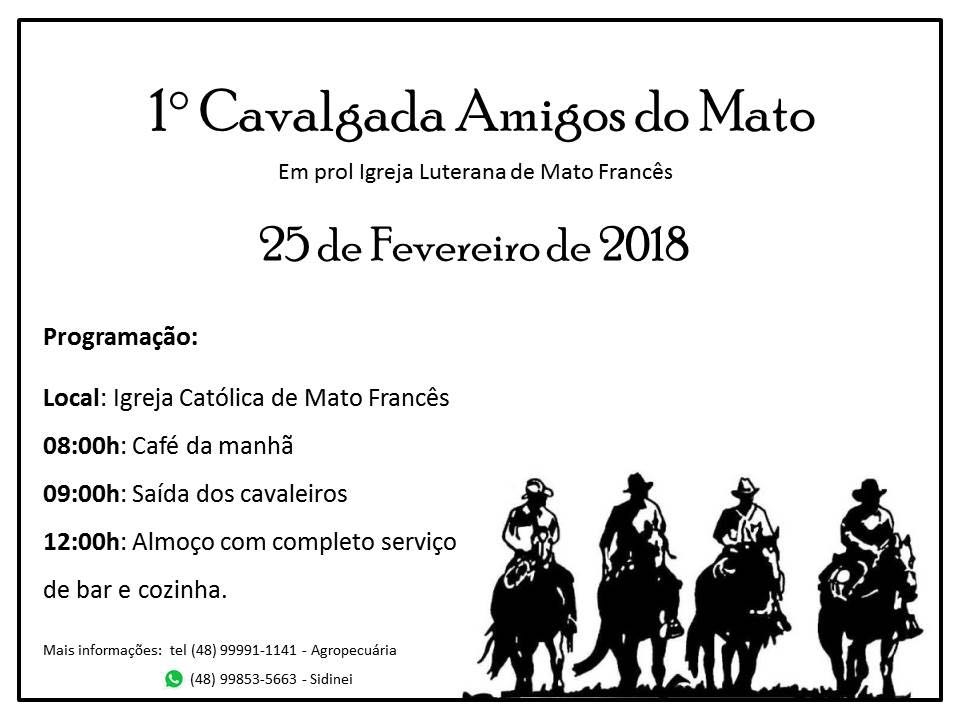 1ª Cavalgada Amigos do Mato