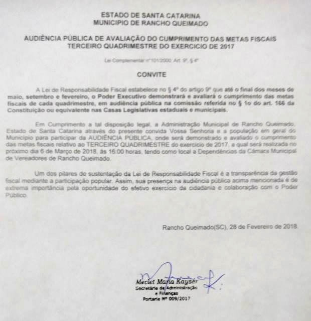 Audiência Pública de Avaliação do Cumprimento das Metas Fiscais