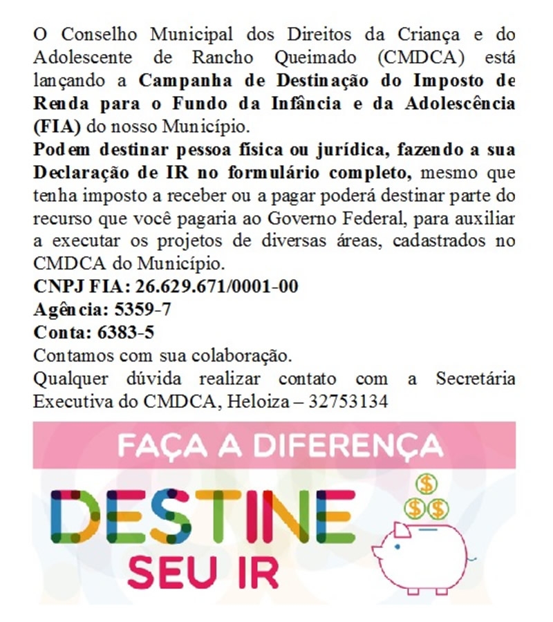Campanha de Imposto de Renda para o FIA