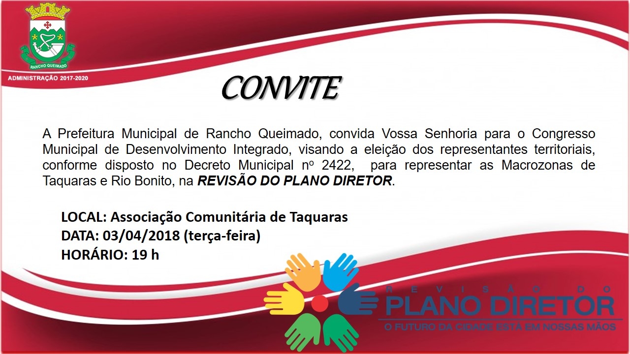 Convites: Revisão Plano Diretor