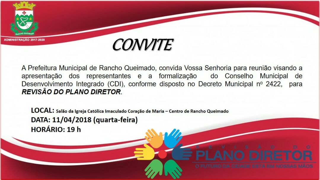 Convite: Revisão Plano Diretor