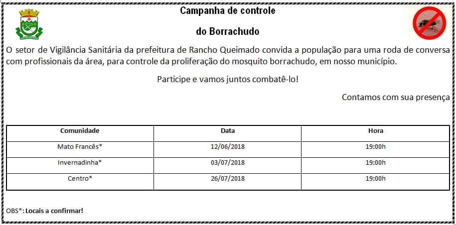 Campanha de Controle do Borrachudo