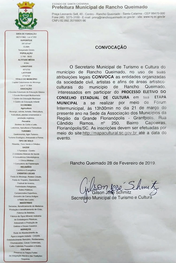 Convocação: Processo Eletivo do Conselho Estadual de Cultura