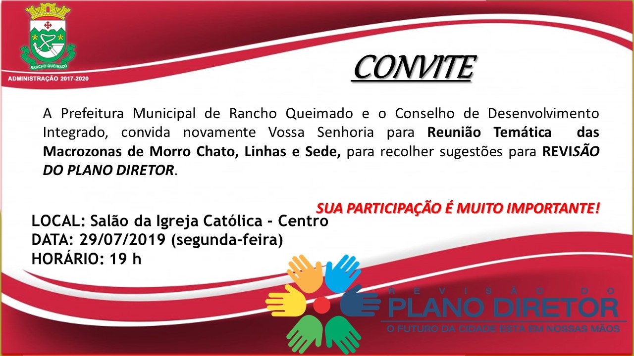 Convites Reunião Temática das Macrozonas