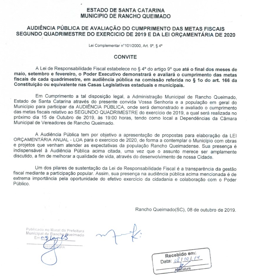 Audiência Pública: Cumprimento das Metas Fiscais