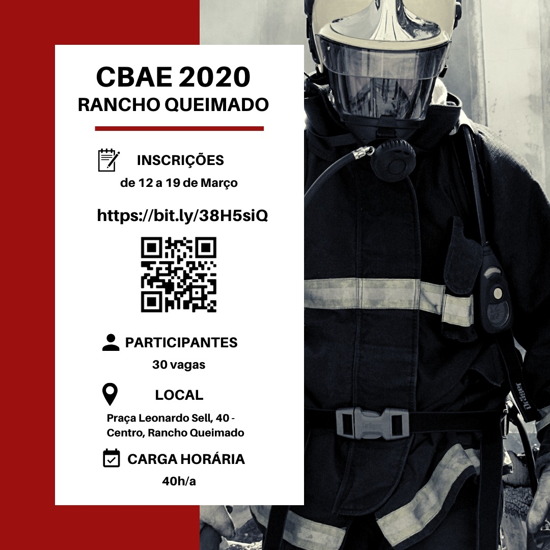 SELEÇíO PARA O CURSO BÁSICO DE ATENDIMENTO A EMERGÊNCIAS (CBAE) DE RANCHO QUEIMADO – SC